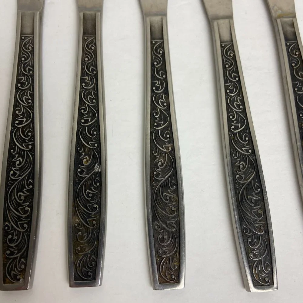 Mid Century Stainless Knife Set of 6 Made in Japan